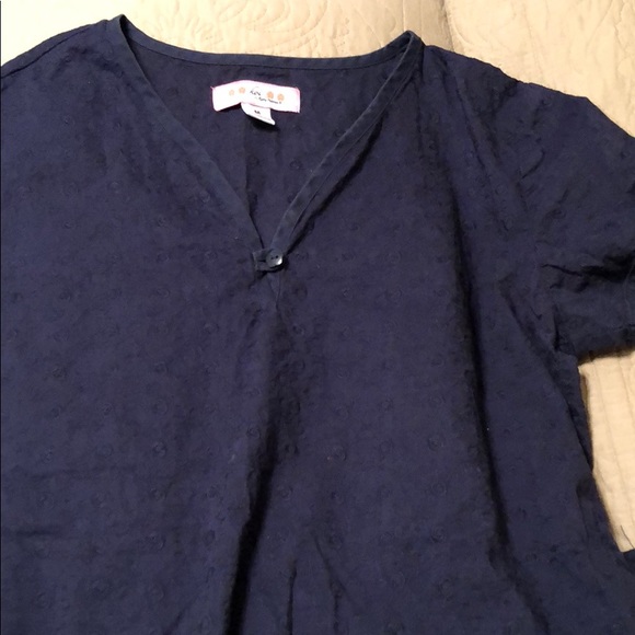 KOI Navy Blue Scrub Top - Picture 1 of 5